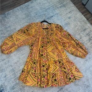 Olivaceous Yellow Floral Dress